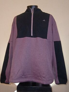 Adidas Go To DWR Hybrid HZ 1/2 Zip Golf Pullover Fig and Black - NWT XL  $130